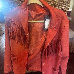 Nasty Gal New Fringe Jacket size M